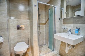 Free toiletries, hair dryer, towels, soap