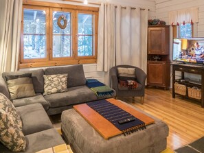 Televisio, takka, DVD-soitin