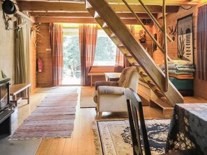 Televisie en een open haard