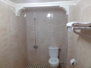 Romantic Double Room, 1 Queen Bed, Non Smoking, Sea View | Bathroom | Shower, towels, soap, toilet paper