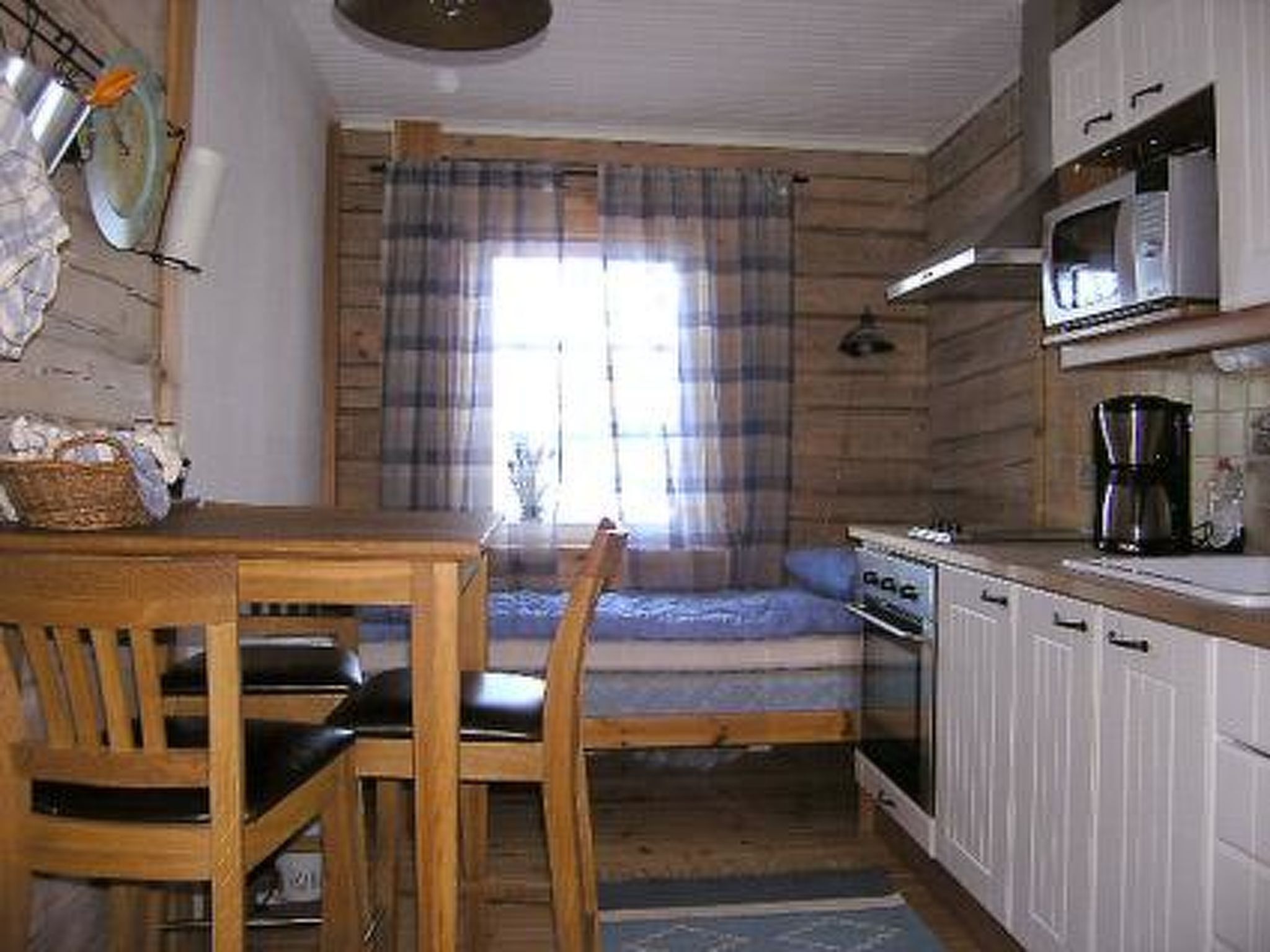 Fridge, microwave, cookware/dishes/utensils