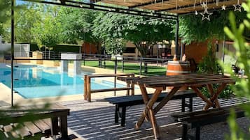 Indoor pool, seasonal outdoor pool