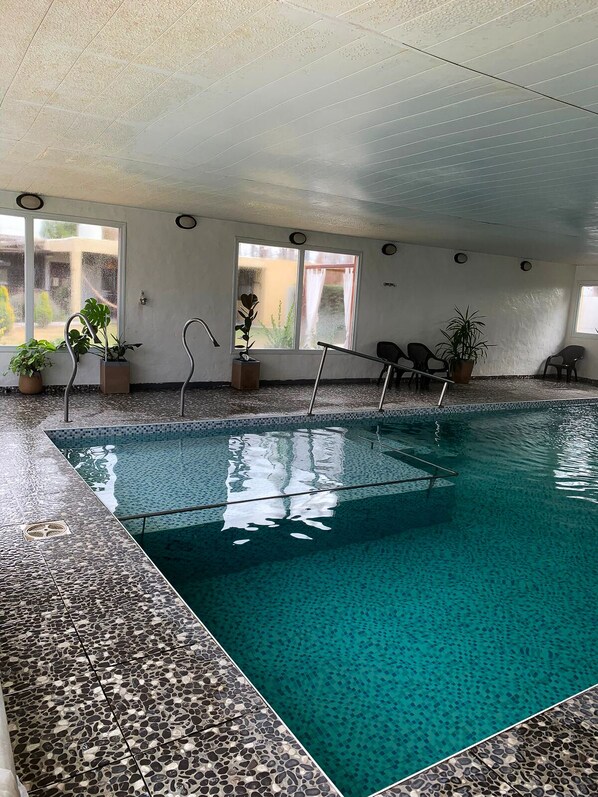 Indoor pool, seasonal outdoor pool