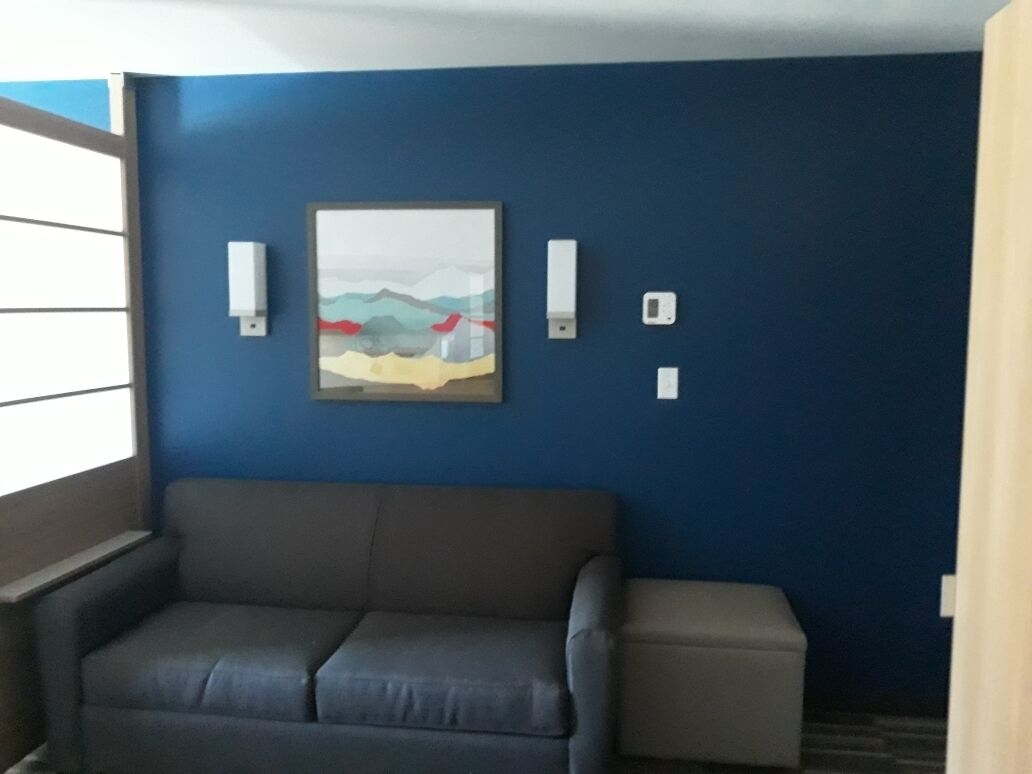 deluxe suite, 1 queen bed, accessible, non smoking (mobility) | hypo-allergenic bedding, desk, laptop workspace, free wifi