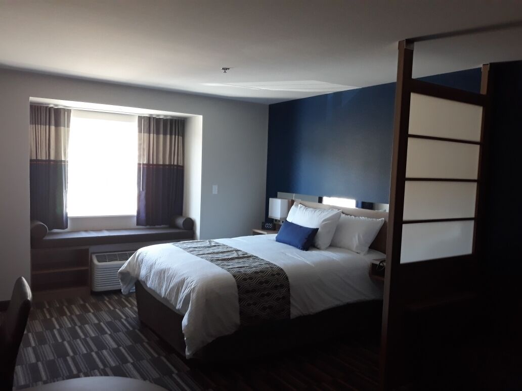 hypo-allergenic bedding, desk, laptop workspace, free wifi