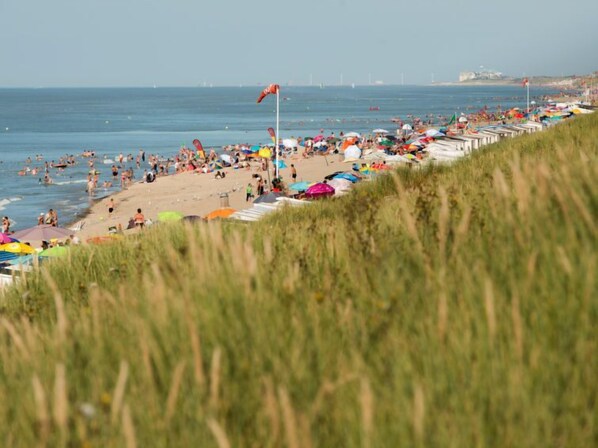 Vlak bij het strand