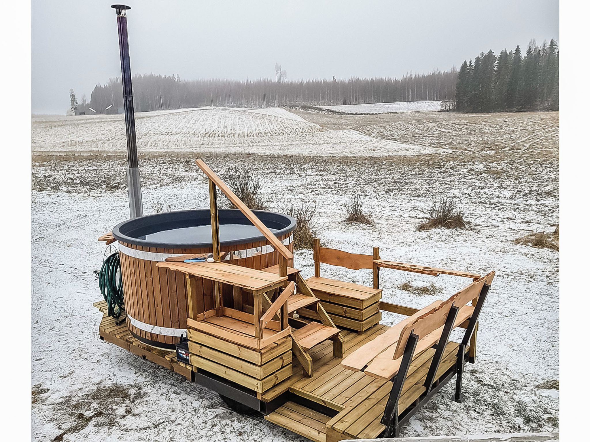 Utendørs boblebad