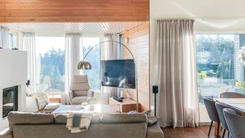 TV, DVD player, stereo