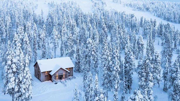 A cabin surrounded by snow-covered trees. - Tervakko by Interhome (Sodankylä)