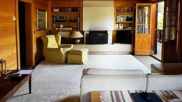 Cheminée, lecteur de DVD, chaßne hi-fi