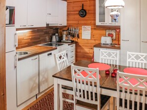 Fridge, microwave, dishwasher, highchair