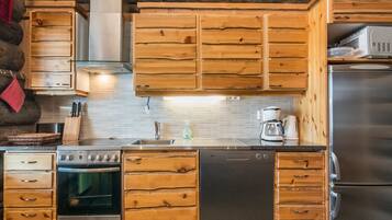 Fridge, microwave, dishwasher, high chair