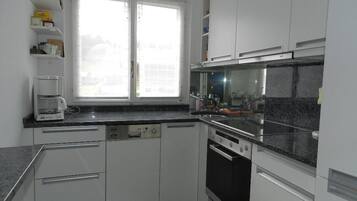 Fridge, dishwasher, cookware/dishes/utensils, freezer