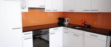 Kühlschrank, Ofen, Geschirrspüler, Kochgeschirr/Geschirr/Besteck