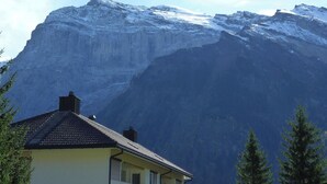 A mountain with snow-covered peaks and a building with a dark roof in the foreground. - Neuschwändi 63 Appartement/Fewo 4-Bettwohnung by Interhome (Engelberg)