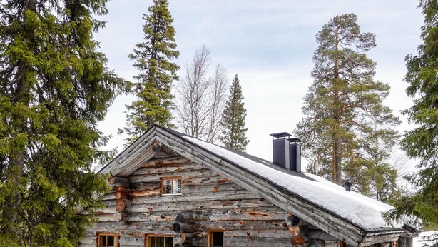 A log cabin surrounded by snow and trees. - Kelo-ville by Interhome (Sodankylä)