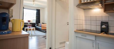 Fridge, microwave, toaster, highchair