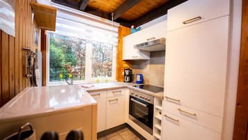Fridge, microwave, oven, highchair