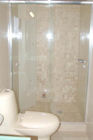 Shower, free toiletries, hair dryer, towels - Premier Hotel Suites (Cajeme)