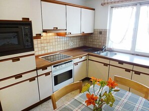 Fridge, microwave, oven, highchair