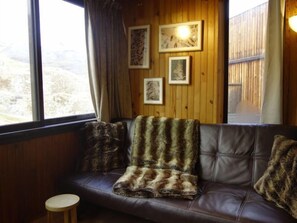 Télévision à écran plat, cheminée