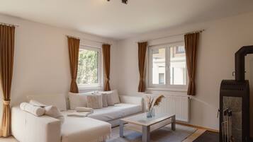 Fernseher, Kamin, DVD-Player