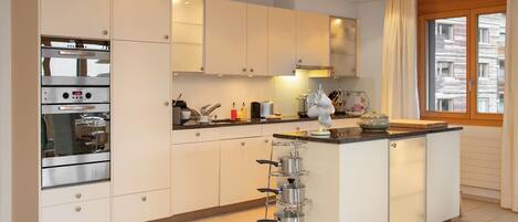 Fridge, oven, dishwasher, toaster