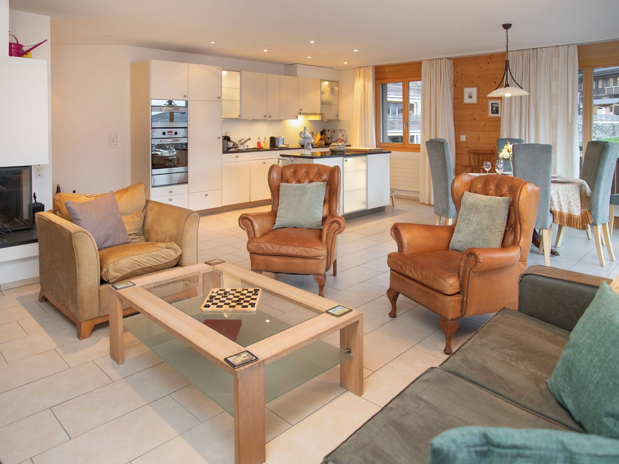 TV, fireplace, DVD player