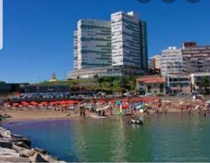 Beach nearby, sun loungers