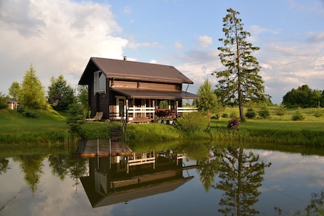 Exterior. Kliukai is a holiday house for relaxation and family holidays