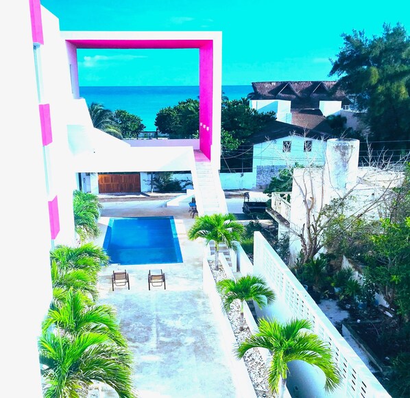 Outdoor pool - Artistic Mayan Accommodations - AMA 2C (Boulevard Turístico Bording)
