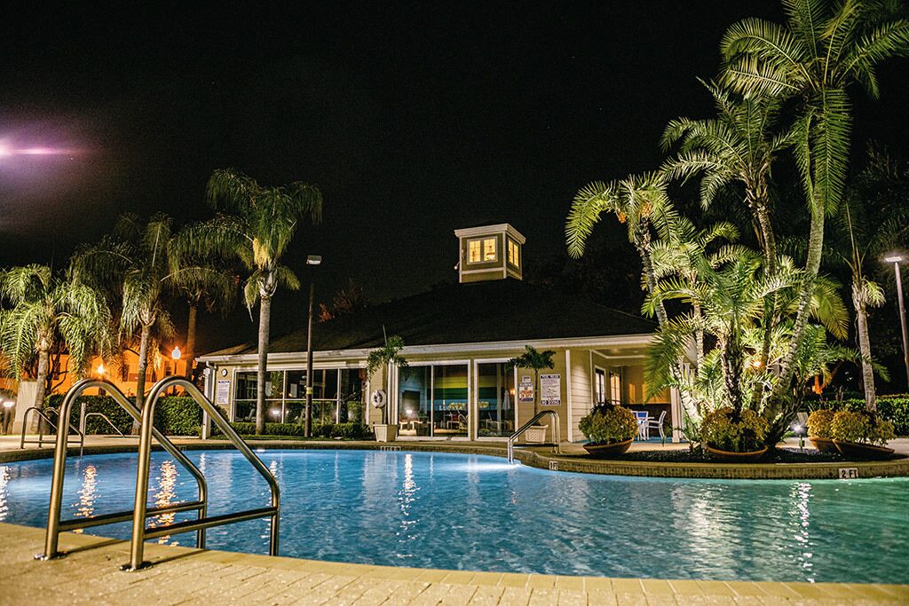 A heated pool