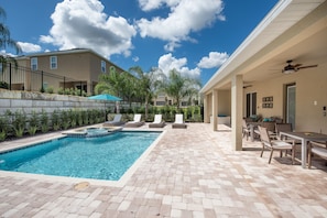 Outdoor pool, a heated pool