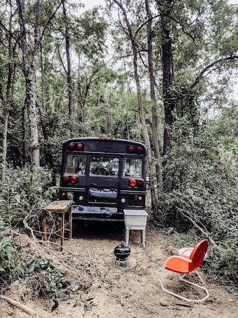Property grounds. Blank Slate Bus#23 Bunk House