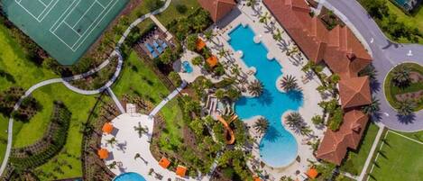 A heated pool