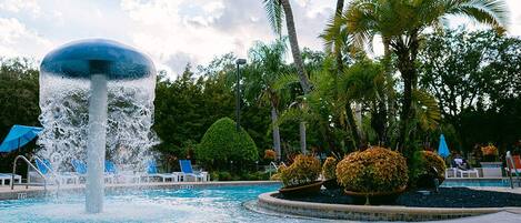 Outdoor pool, a heated pool