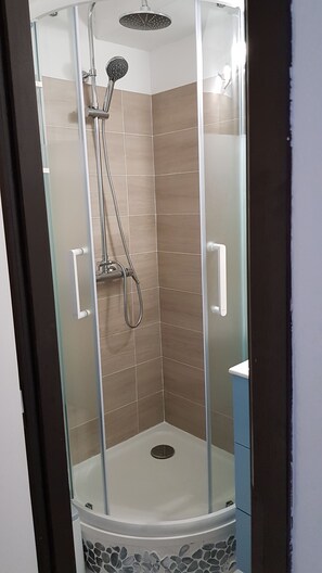 Shower, hair dryer