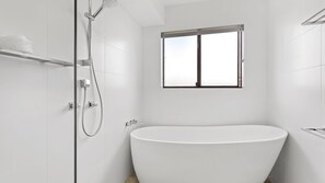 Combined shower/tub - Coastal holiday home (Nelson Bay)