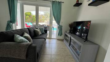 Smart TV, books, video library, computer monitors