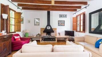 TV, fireplace, DVD player, ping pong