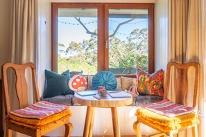 TV, fireplace, DVD player, books