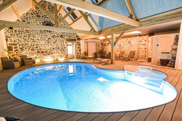Indoor pool, a heated pool