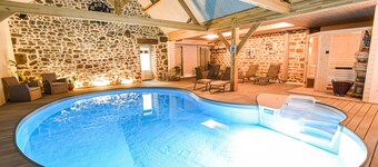 bed and breakfast normandía la brocherie spa piscina cubierta