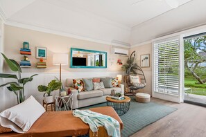 Smart TV, books, streaming services, stereo