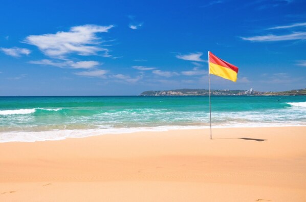 Beach nearby, beach towels