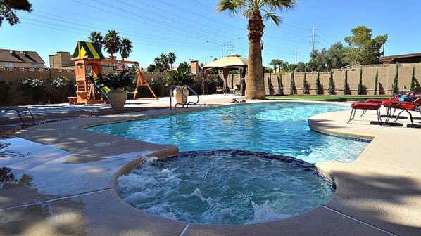 Outdoor pool, a heated pool