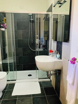 Hair dryer, towels