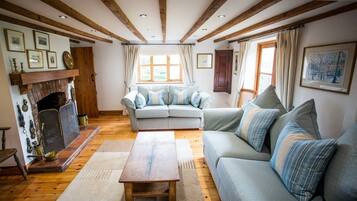 TV, fireplace, offices