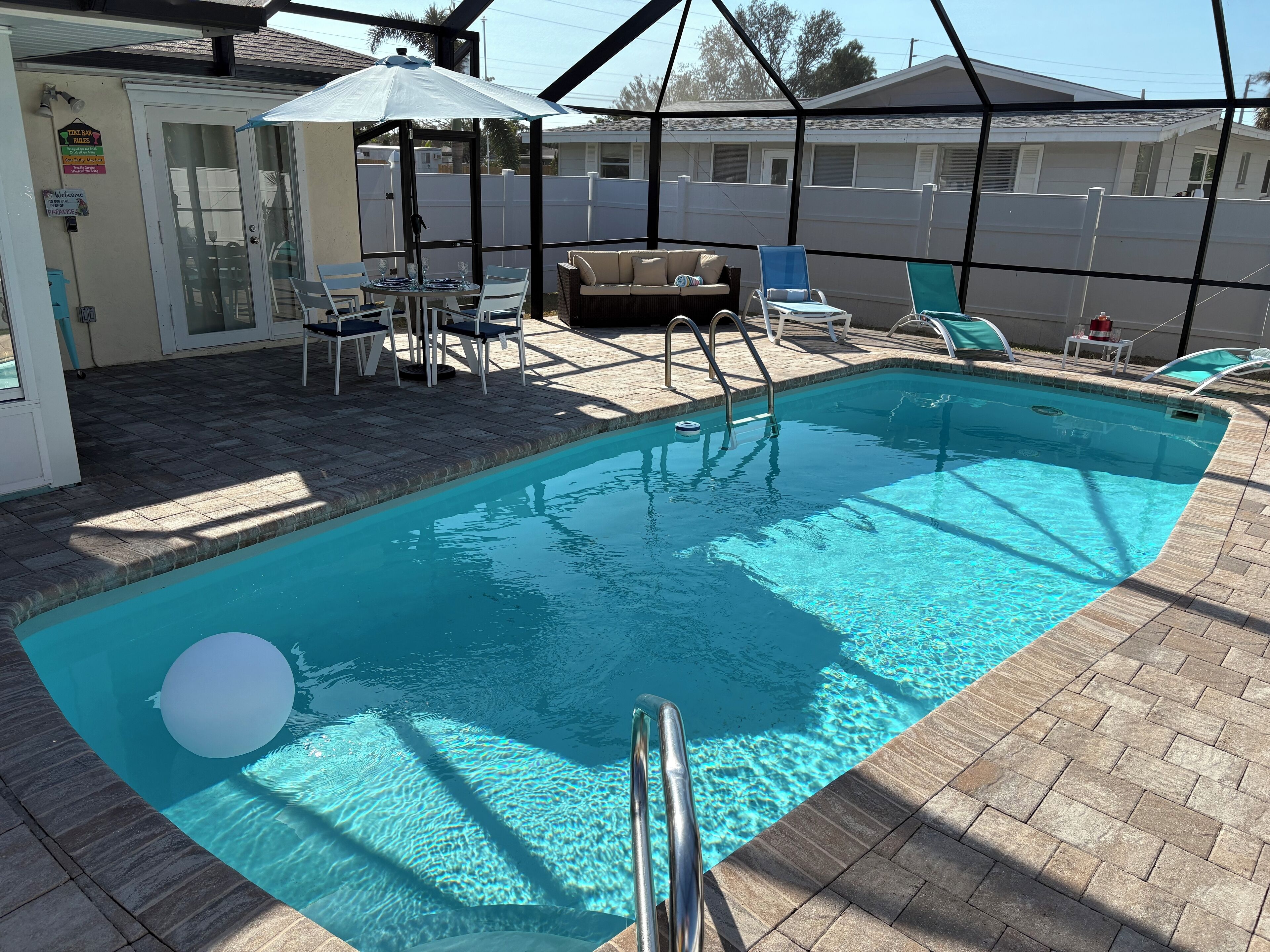 Remodeled pool and pool area