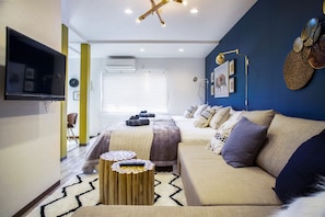 Deluxe-Haus, 1 Schlafzimmer | Wohnzimmer | Flachbildfernseher